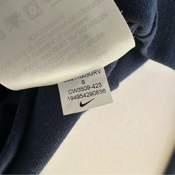 Nike Mens Dri Fit Half Zip Football UV Top Pullover Navy Blue Small - Picture 12 of 15